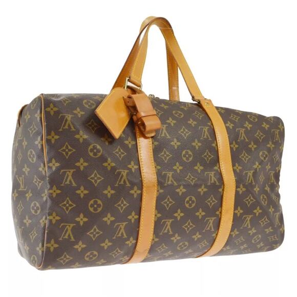 AUTHENTIC LOUIS VUITTON SAC SOUPLE 45 DUFFLE TRAVEL BAG MONOGRAM 852VI - Picture 1 of 9